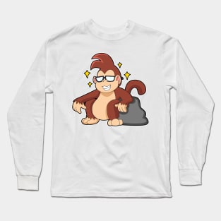 Monkey with Sunglasses Long Sleeve T-Shirt